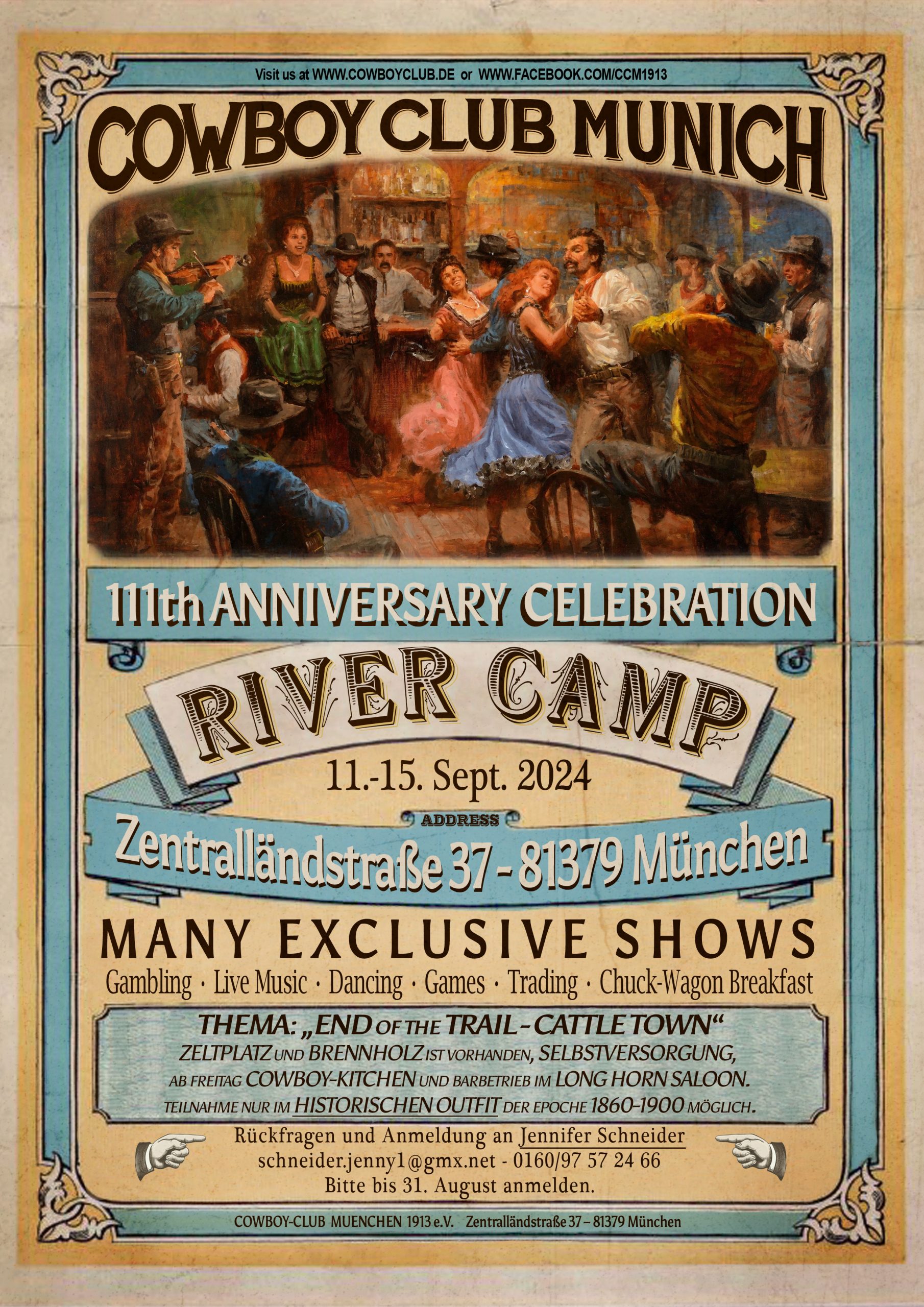 River Camp 2024 111th Anniversary! Cowboy Club München 1913 e.V.