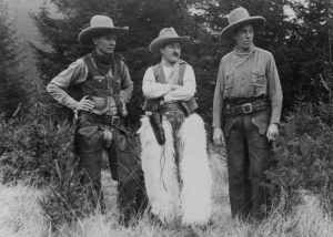 Die drei Gründer des Cowboy Club München, 1937 im Harlachinger Wald